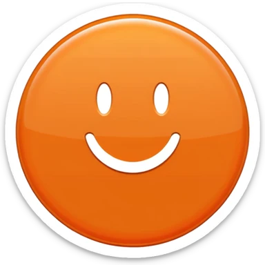 Orange circle with a white M in the Middle sticker