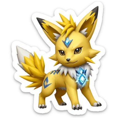 Zeraora-Joltik-Renamon-Jolteon-fusion sticker