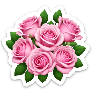 Pink bouquet of roses sticker
