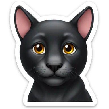 Animal pantera negra sentado de lado sticker