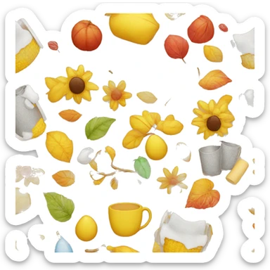 spring winter summer autumn in one emoji sticker