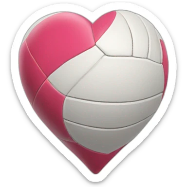 Balón de voleibol en formade corazon  sticker