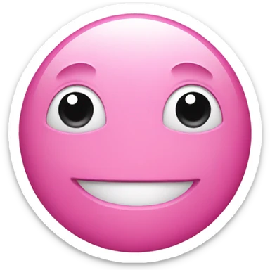 Pink smiley emoji sticker