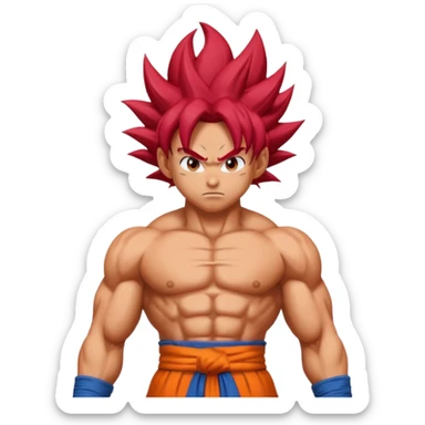 Goku super saiyan god sticker