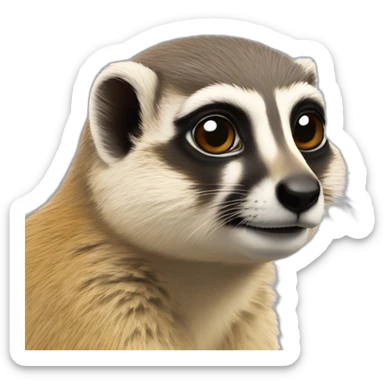 Suricate avec une marmotte sticker