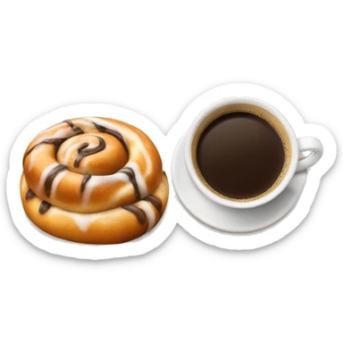 cinnabon and coffee sticker