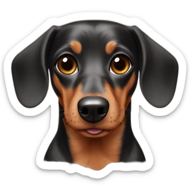 dachshund-face-cream sticker