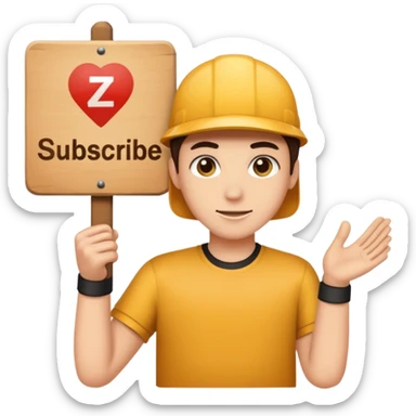 Somebody holding a sign say subscribe to Zylergaming sticker