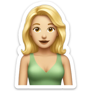 Blonde sur un canapé  sticker