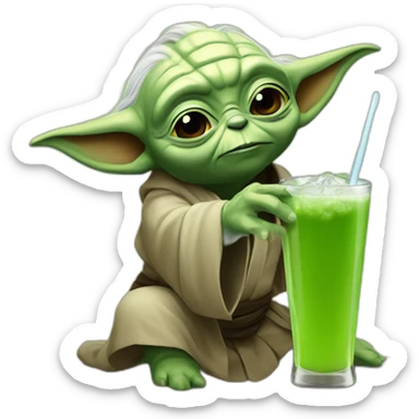 Yoda drink bi sticker