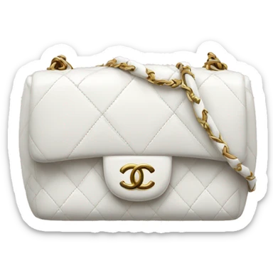 white chanel bag sticker