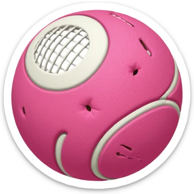 balle de tennis rose sans visage sticker