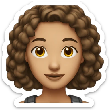 Woman brunette clases sticker