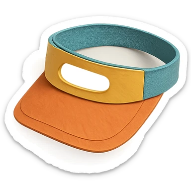 sun visor with cut-out details and layered paper effect in paper-craft style sticker