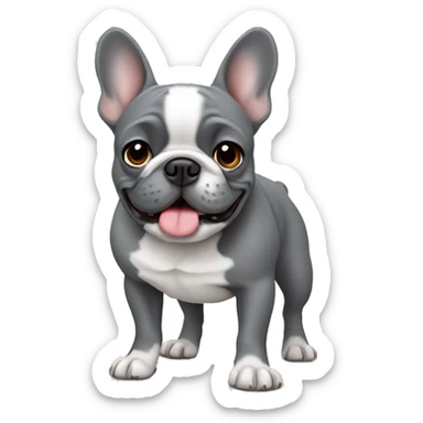 Grey French Bulldog  sticker