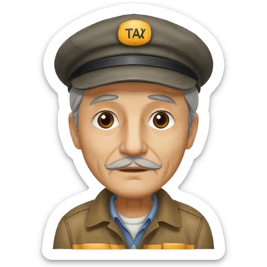 old taxi driver sticker