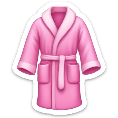 Pink robe with heatts sticker