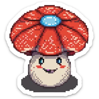 Super Mario red mushroom power-up sticker