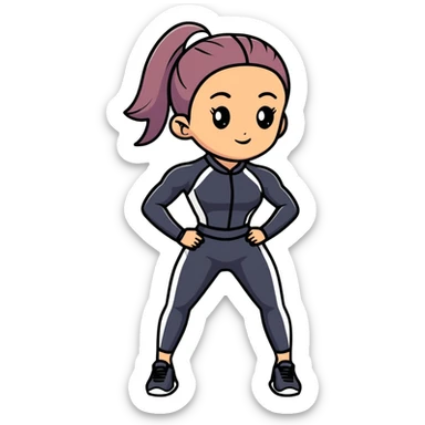Ariana grande in a work out suit  sticker