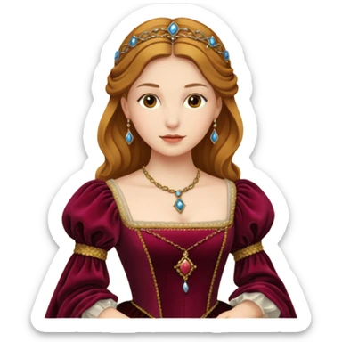  portrait of a Renaissance woman sticker