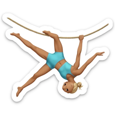 Acrobat – Slim performer mid-flip or balancing on rope sticker