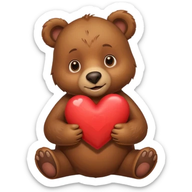 A bear that says I love you so much stephanie sticker