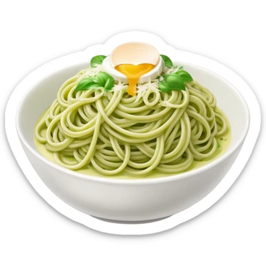 Creamy green spaghetti  sticker