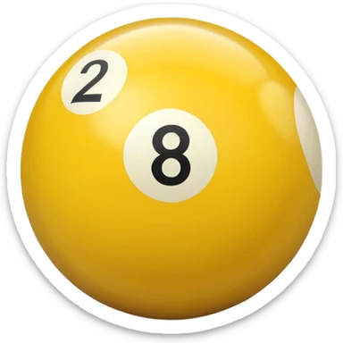 3 numbered billiard ball  sticker