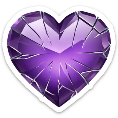 Broken Purple Heart  sticker