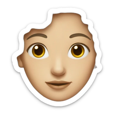 long dark curly hair white woman wearing tiedye sticker