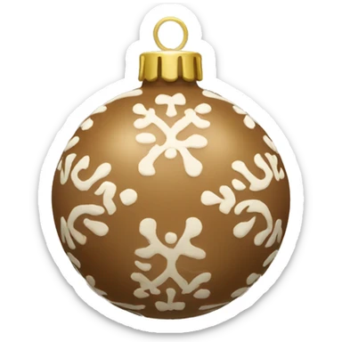 Light brown ornament sticker