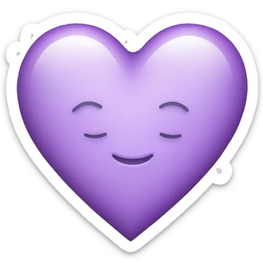Light Purple Heart with sparkles sticker