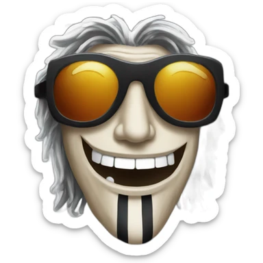 Beetle juice from Howard stern wearing sunglasses sticker