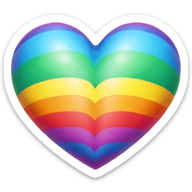 Cœur arc en ciel  sticker