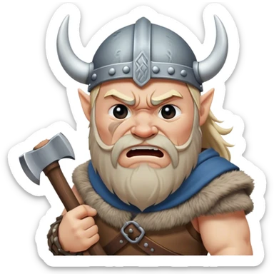 crying Viking with an ax in his hands
realistic sticker
