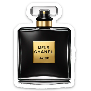 black Chanel men perfume  sticker