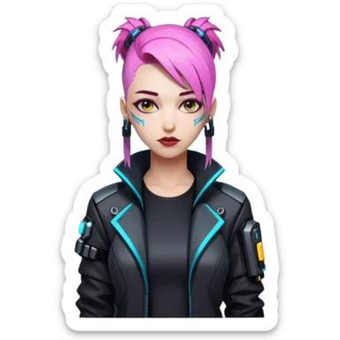 rebekka from cyberpunk edgerunners full height sticker
