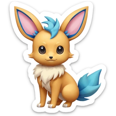 Kawaii Eeveelution-Cute-Pokémon-fusion full body sticker