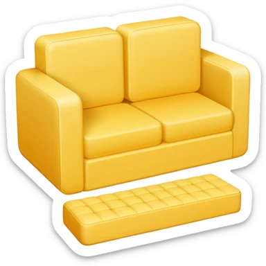 sofa foam block, soft yellow color sticker