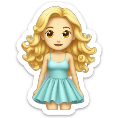 emote cute adorable sexy dress navel sticker