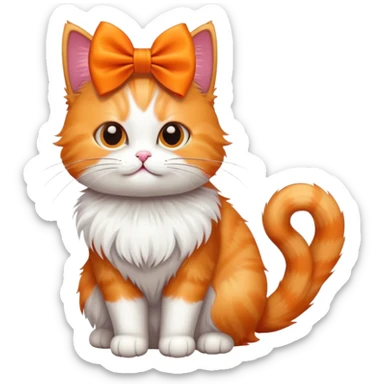 Un gato con lazo sticker