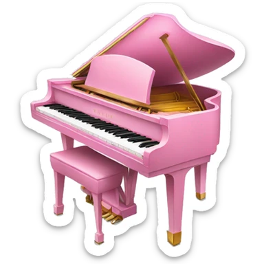 Pink Steinway piano sticker