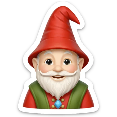 garden ornamental gnome red sticker