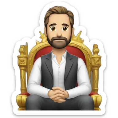 Santiago abascal sentado en el trono sticker