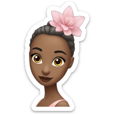 Black swan ballerina sticker