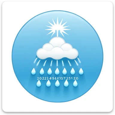 A Telegram Mini App logo for coordinating shared resources (shower bookings) in a shared house with 10 residents. sticker