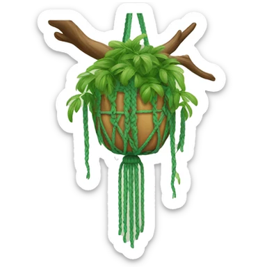 Hanging macrame plant  sticker