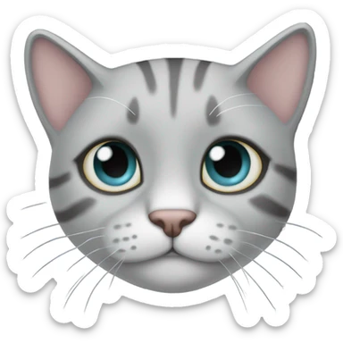 Gato gris rayado sticker