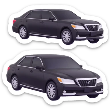 Toyota Crown from the 1980s, boxy sedan with angular design sticker