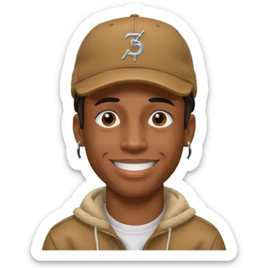 travis scott with cap  sticker